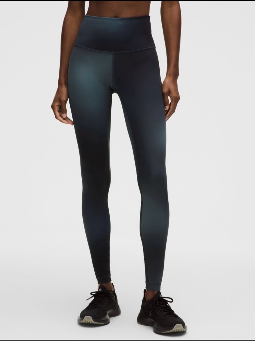 Worn Once Lululemon Midnight Haze Wunder Under HR Leggings Size 10 Inseam 28 - Picture 2 of 5